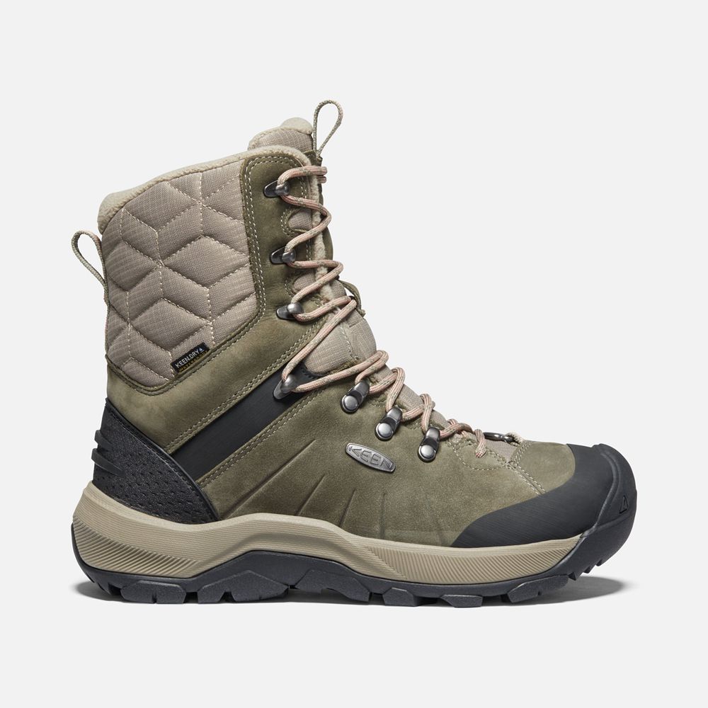 Botas de Seguridad Keen Mexico Verde Oliva - Mujer Revel Iv Altos Polar - UW0376894